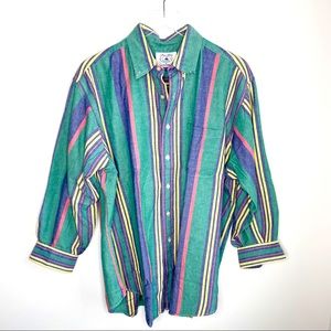 Vintage Brooks Brothers Striped Button Down Large